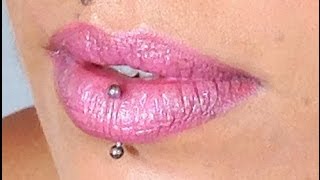 Piercing Vlog 4  Labret and Ear Stretching Update [upl. by Llerreg426]