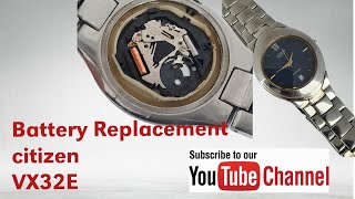 How To replace Watch Battery Replacement a Citizen VX32E Movement [upl. by Hui]