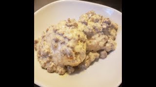 BiscuitsampGravy with a twist  easy tasty and affordable [upl. by Sternberg651]