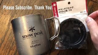 Snow Peak Thermal Lid for Double Wall Titanium Mug [upl. by Murdock]