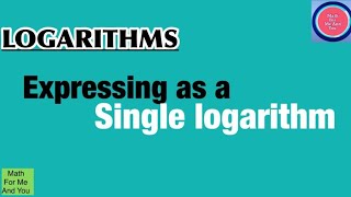 Learn how to condense logarithmic expression to one log [upl. by Singhal]