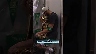 Jayson Tatum taking in being an NBA champion 🏆 [upl. by Nauqram]