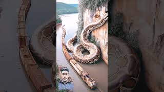 animals snake Travel Discovered Trainand AmazonPython shorts​ jungle​ river​ [upl. by Silecara]