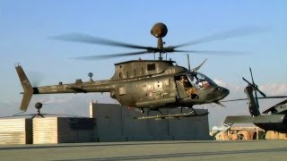 Bell OH58 Kiowa Warrior Helicopters Flight [upl. by Einnov]