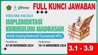 Full Kunci Jawaban Pelatihan Implementasi Kurikulum Madrasah  MTs  Pintar Kemenag [upl. by Ysdnyl]