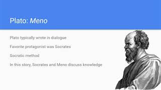 Innate Knowledge Plato Meno [upl. by Emlynn]