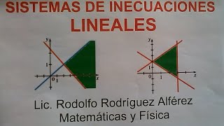 SISTEMAS DE INECUACIONES LINEALES CON DOS VARIABLES  INCÓGNITAS [upl. by Almeta]