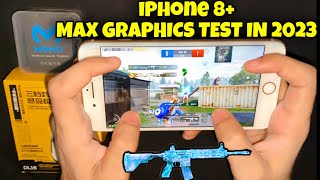 iPhone 8 Plus PUBG test 2023  HIGH Graphics FPS Smoothness amp sound test 2023 [upl. by Cyler704]