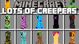 Minecraft LOTS OF CREEPERS MOD  PLAY WITH PLENTY OF DIFFERENT ELEMENTAL CREEPERS [upl. by Erdnaxela]