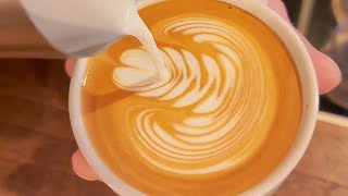 ラテアートの数だけ失敗と成功がある ◡̈ 〜Free Pour Latte Art〜 privately owned coffee shop [upl. by Ikceb]