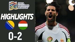 Bosnia and Herzegovina vs Hungary 02 Highlights  UEFA Nations League  20242025 [upl. by Cordier269]