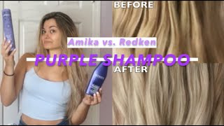 AMIKA vs REDKEN The BEST purple shampoo [upl. by Natalina]