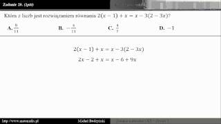 Zadanie 20  matura z matematyki równanie zestaw 1 [upl. by Burch]