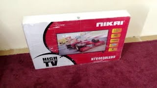 NIKAI 40 inch LED TV  Unboxing and Review  فتح صندوق ومراجعة تلفزيون نيكاي 40 بوصة [upl. by Cesya]