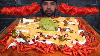 FLAMIN HOT CHEETOS NACHOS ASMR MUKBANG [upl. by Francisca]