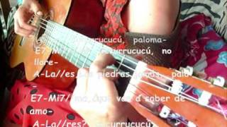 GUITARRA COMO TOCAR BOLERO CUCURRUCUCU [upl. by Hamford]