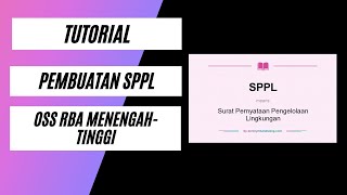 Cara Pembuatan SPPL Online Untuk NIB OSS RBA MenengahMenengah Tinggi Tekstil ApotikKontruksi [upl. by Anaidirib]