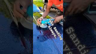 Wet Sanding paint for a mirror finish detailing satisfying shorts [upl. by Wilscam]