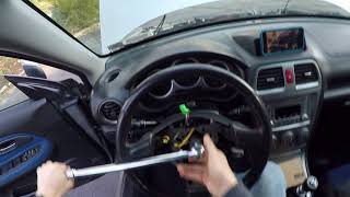 HOW TO 05 Subaru WRX STI SparcoNRG Steering Wheel Install [upl. by Stanley186]