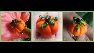 Tuto Fimo Une Citrouille pour Halloween   A Pumpkin for Halloween [upl. by Fleck487]