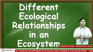 LESSON 6 DIFFERENT ECOLOGICAL RELATIONSHIPS IN AN ECOSYSTEM [upl. by Bradwell]