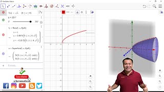 Sólidos de Revolución con Geogebra  Método de discos [upl. by Analat]