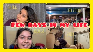 Days in my life……makeup series exercise studying street food [upl. by Jammin]