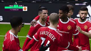 Manchester United vs Burnley  Highlights amp All Goals 2021 HD  Premier League  Efootball 2022 [upl. by Sosna]