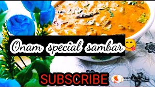 🌸ഓണം സ്പെഷ്യൽ സാമ്പാർ  HOW TO MAKE ONAM SPECIAL SAMBAR  KERALA STYLE💮 EASY AND TASTY RECIPE 😋 [upl. by Aitnohs]