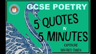 GCSE Anthology Poetry Exposure by Wilfred Owen [upl. by Arammat]