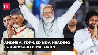 Andhra Pradesh Assembly Results 2024 TDPled NDA heading for absolute majority [upl. by Elolcin]