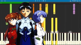 Evangelion  Hedgehogs Dilemma Theme  Synthesia Piano Cover [upl. by Anairda]