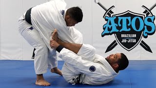 Lapel Guard Tricks Sweep amp Arm Bar  Andre Galvao [upl. by Bonnee]