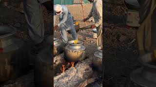 Traditional Night Wedding Beef Qorma Preparation in Deep Desert  Beef Qorma for Wedding Guests [upl. by Enived]