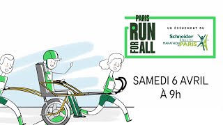 Paris Run For All l’événement solidaire et inclusif du Schneider Electric Marathon de Paris [upl. by Boudreaux]