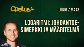 Logaritmi johdantoesimerkki ja määritelmä [upl. by Yraunaj927]