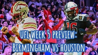 UFL Week 5 Preview Birmingham Stallions vs Houston Roughnecks [upl. by Alrahc]