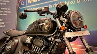 Jawa 42 FJ 2024 Pure Black Colour Detailed Review Exhaust Sound amp Price [upl. by Yerroc254]