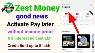 how to activate zestmoney pay later without income proof [upl. by Kriste264]