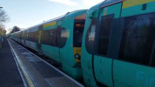 Southern Class 377 132 Electrostar amp 377 205 Departing From Barnham The 22nd of November 2024 [upl. by Anid444]