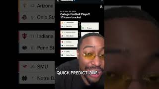 College Football Playoff 12Team Bracket Prediction cfb collegefootballplayoffs [upl. by Ahseenak259]