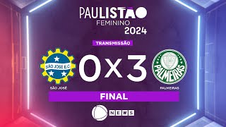 Paulistão Feminino 2024 São José 0 x 3 Palmeiras  13062024 [upl. by Ardnaek734]