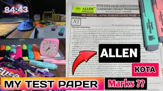 ALLEN KOTA CLASS ROOM TEST PAPER  PW REAL TEST VS ALLEN CLASS ROOM TEST  NEET 2025  STUDY VLOG [upl. by Durarte]