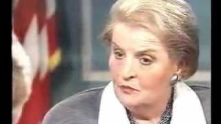 Madeleine Albright  The deaths of 500000 Iraqi children was worth it for Iraqs non existent WMDs [upl. by Anolla]