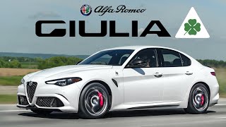 The 2020 Alfa Romeo Giulia Quadrifoglio is the COOLEST Sport Sedan [upl. by Kcirddec304]