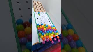 marble Run Race ASMR 123 Wooden Wave Course Colorful Marbles marblerun marblerunrace asmr [upl. by Omar]