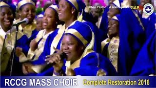 RCCG Mass Choir Powerful Ministration  2016 HOLY GHOST CONGRESS Day 5 [upl. by Yahsal]