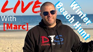 THE WINTER GRIND  LIVE NJ BEACH METAL DETECTING  beachmetaldetecting equinox800 xtremescoops [upl. by Ocirne]