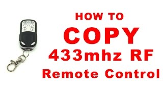 How to copy 433MHz RF Remote Control [upl. by Tiff]