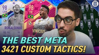 THE BEST META 3421 FORMATION amp CUSTOM TACTICS FOR FIFA 23 ULTIMATE TEAM [upl. by Suvart]